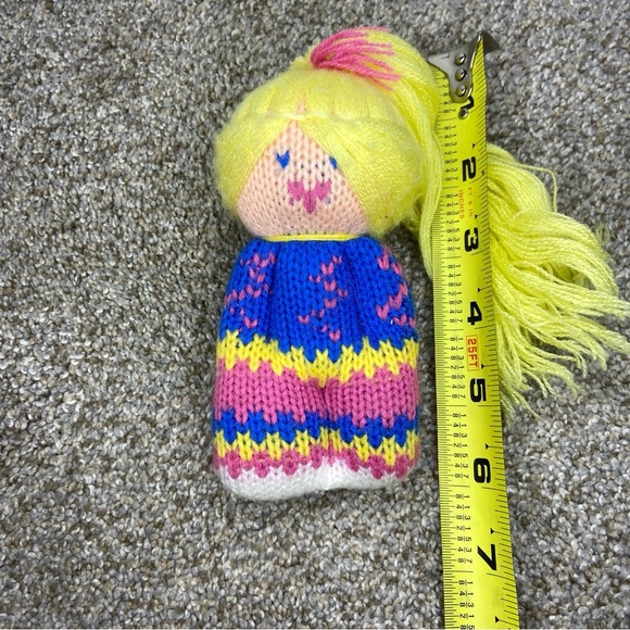 Vintage Creata Knit Doll Plush Knitted Blond Girl Stuffed 1988 - Picture 6 of 7